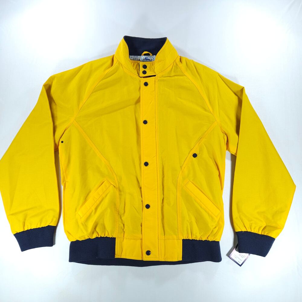 Vintage IZOD Lacoste Yellow Jacket Mens L Snap Blouson NWT 80s Hong Kong